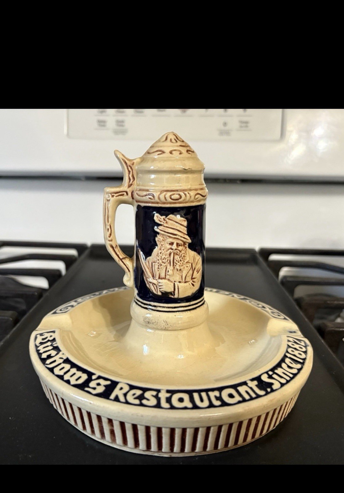 Vintage Rare Cigar Ashtray from NEW YORK CITY LUCHOW’S RESTAURANT SINCE 1882