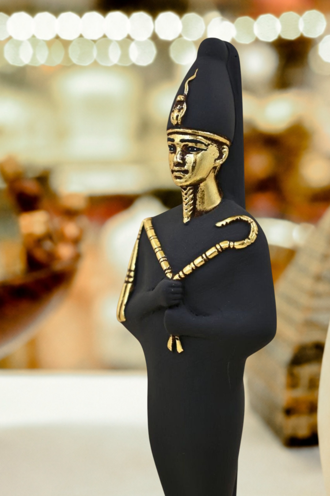 Black Gold Osiris Statue Lord of the Underworld in Ancient Egypt