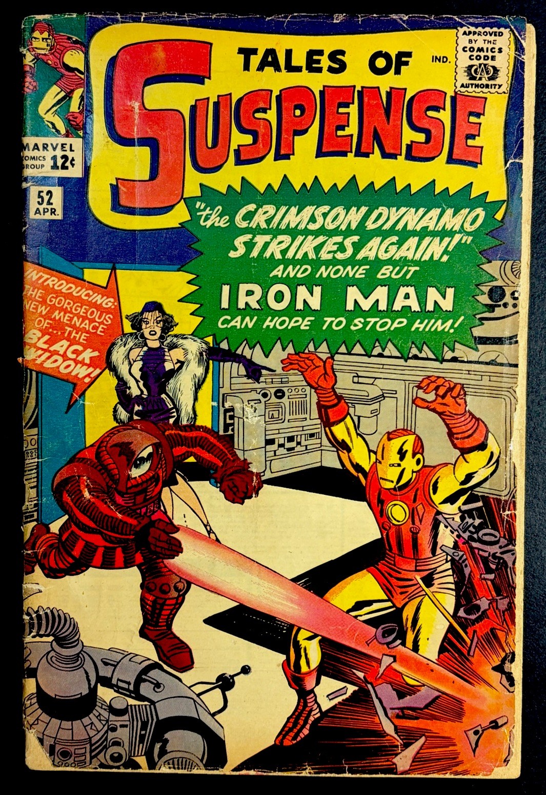 Tales of Suspense #52 1964 Marvel Comics 1.5 FR/GD Key 1st Black Widow Kirby Cvr