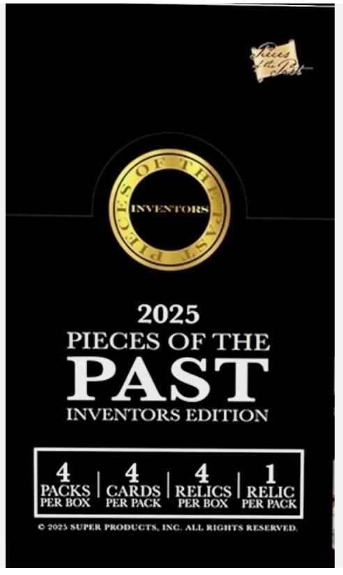 2025 Pieces of the Past Inventors box. Hunt for 1/1's, Autos, and redemptions