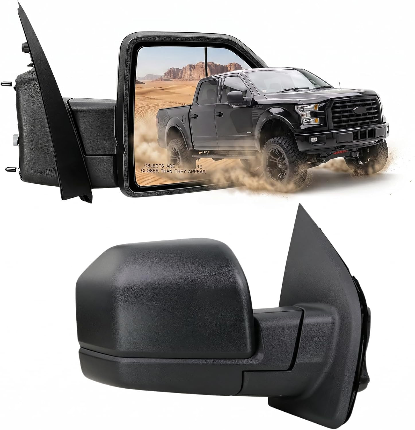 Right Passenger Side Mirror with Power Glass, Outdoor Temperature Sensor and Man