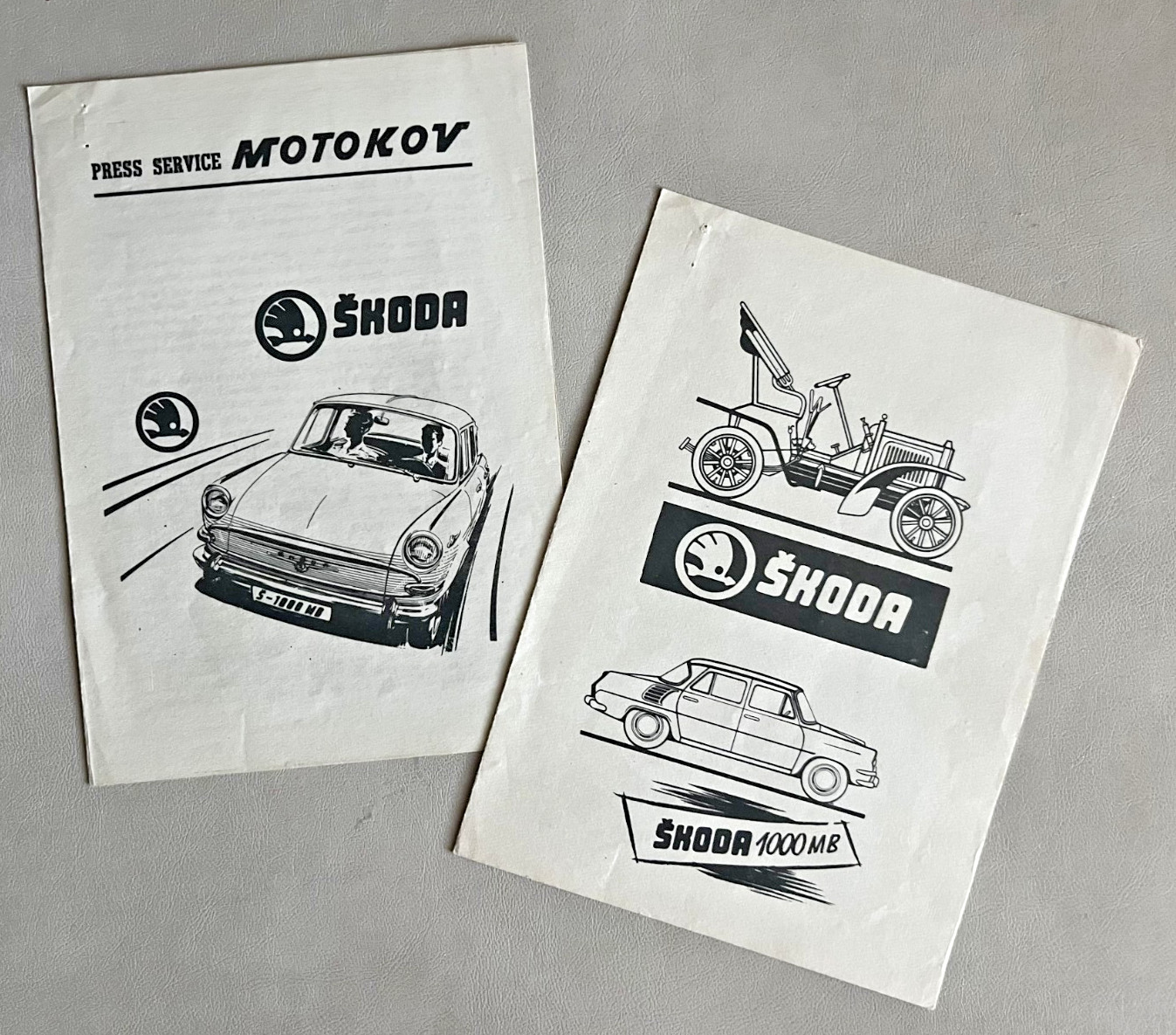 Skoda 1000MB Two Car brochures 1969 in English VARY RARE Skoda 1000MB Two Car brochures 1969 in English VARY RARE