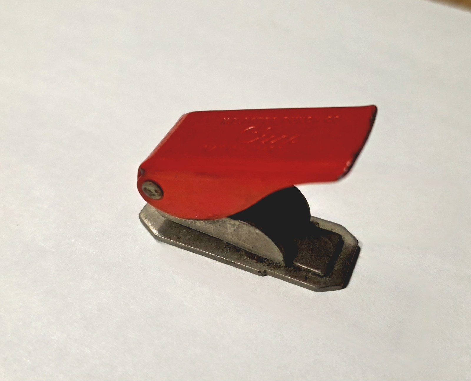 Vintage Clix Single Hole Paper Punch made by N.E. Paper Punch Co.