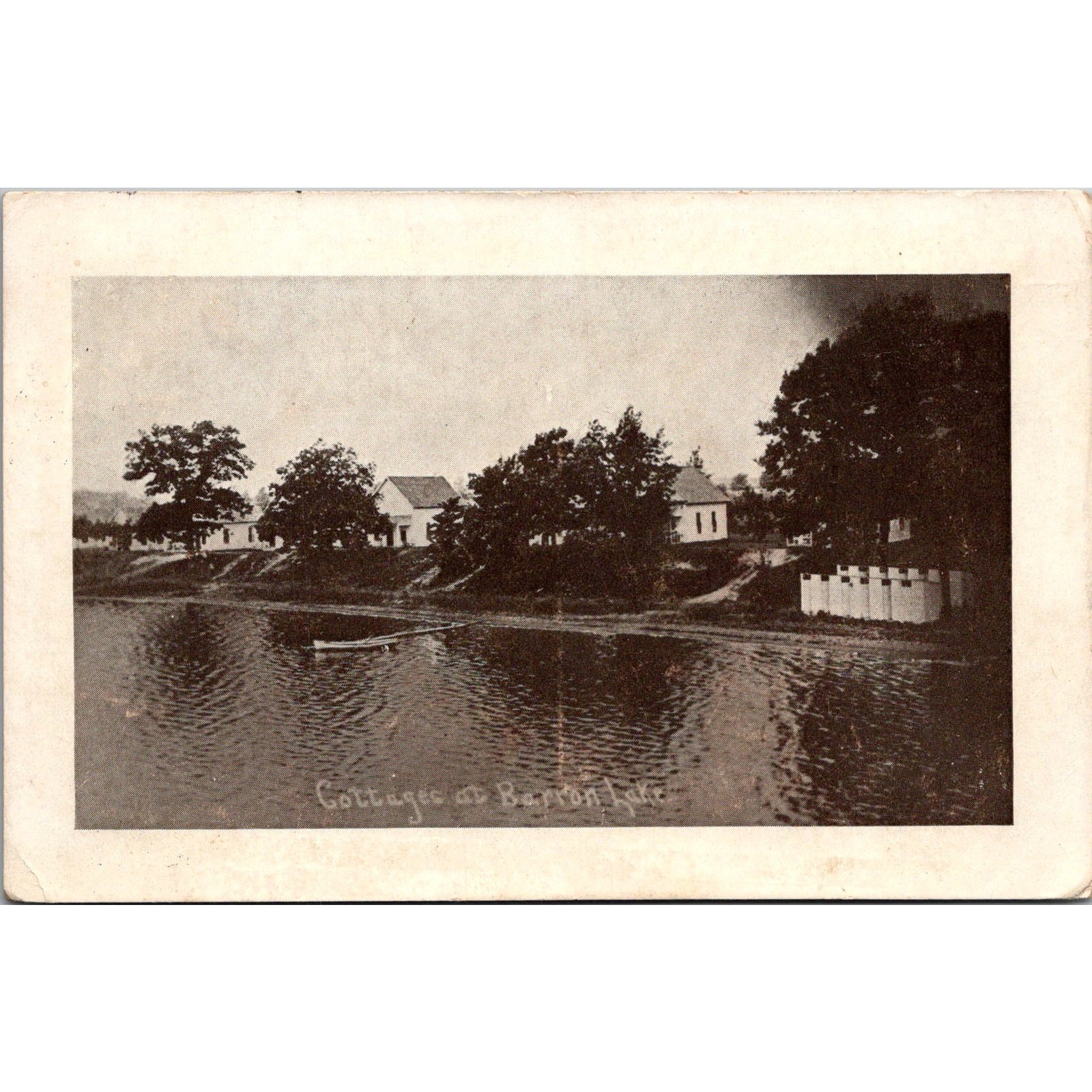 Cottage At Barron Lake 1910 Mrs B Pierce 3 Rivers Vintage Postcard SP7-4