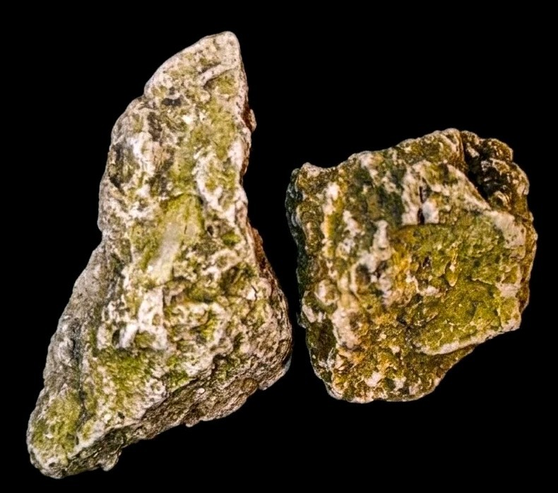 Natural Raw Green Mineral Specimen Set (2 Pcs) Rough Rock Crystal Collection