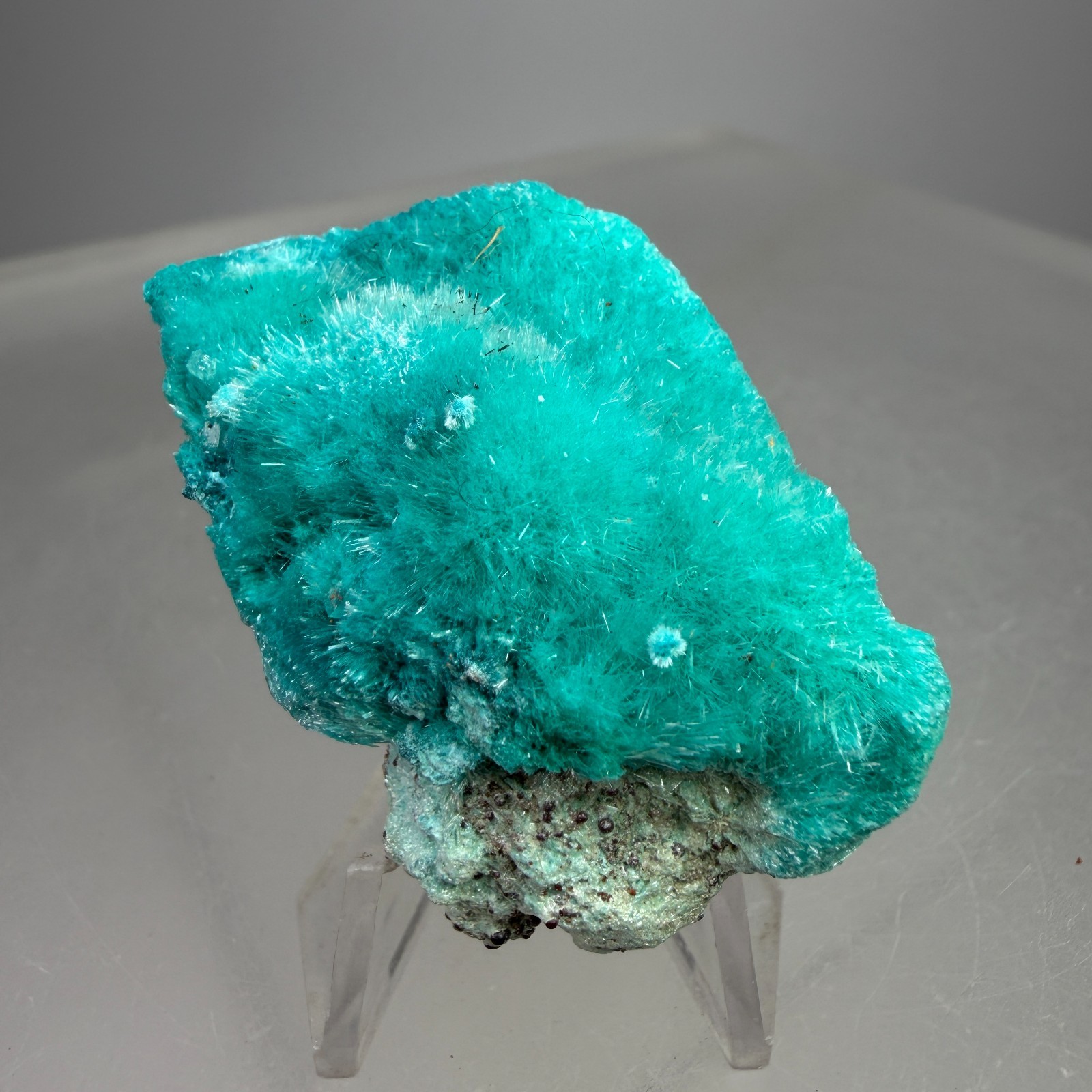 Fine Blue Aurichalcite Crystals: Ojuela Mine, Mapimí, Durango, Mexico- Classic