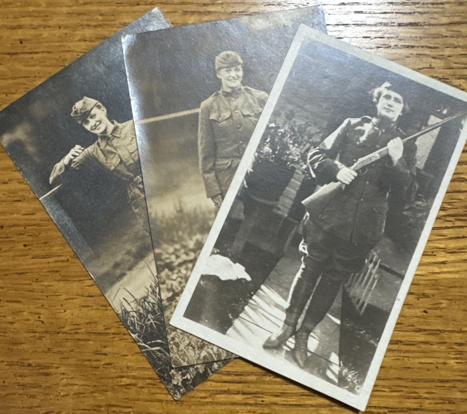 Three WWI Era Real Photo Postcards Of Women In Uniform 