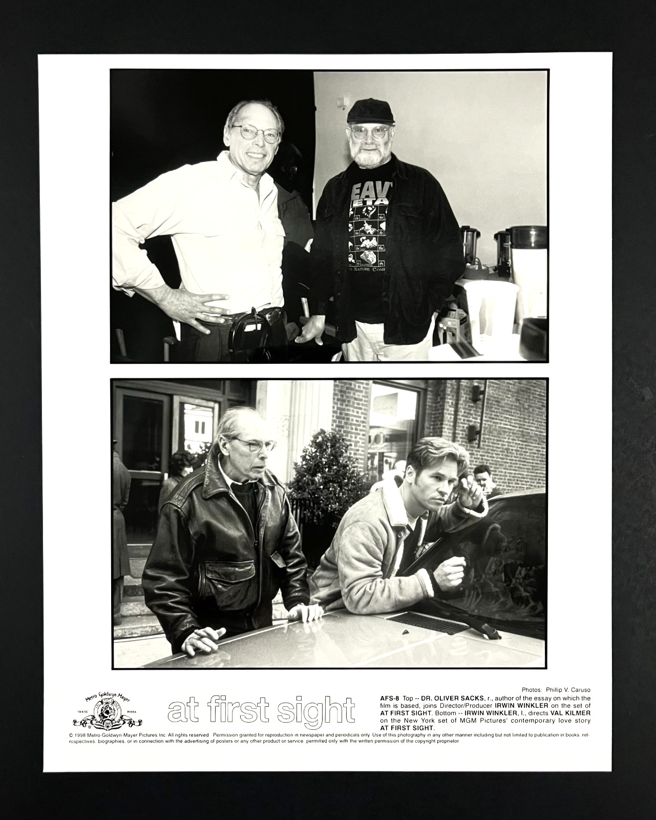 1998 At First Sight Val Kilmer Director Oliver Sacks Vintage Movie Press Photo