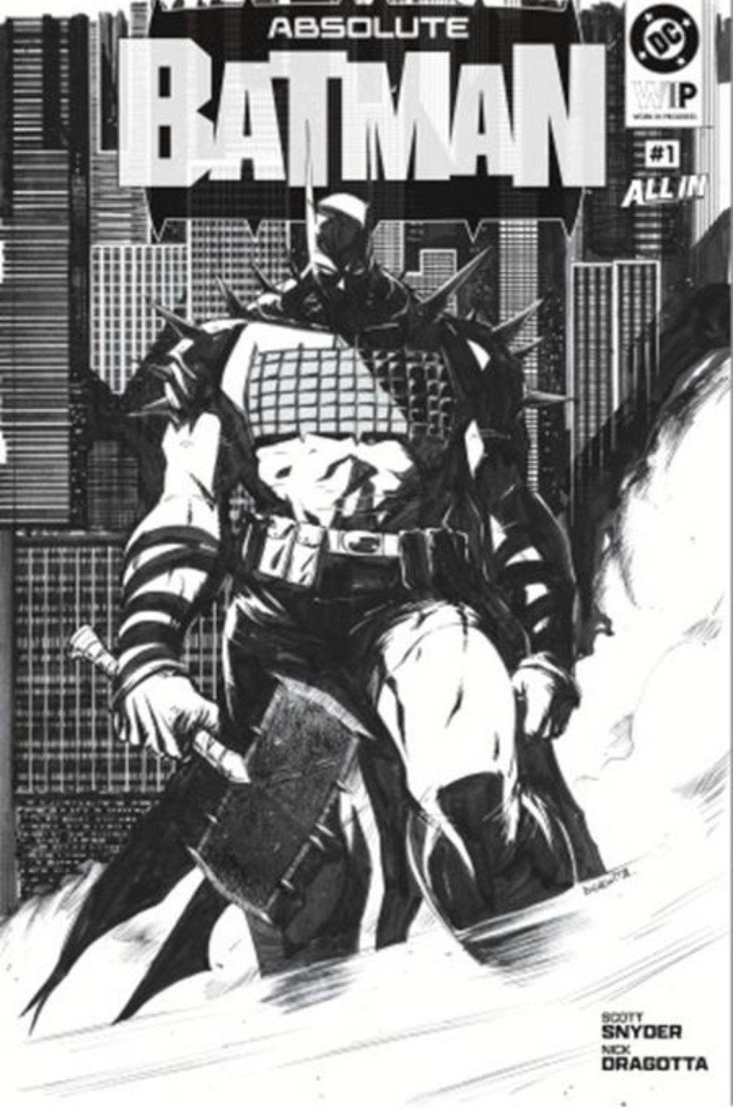 DC W.I.P. ABSOLUTE BATMAN #1 Second Printing Cvr B Nick Dragotta Presale 12/2/26