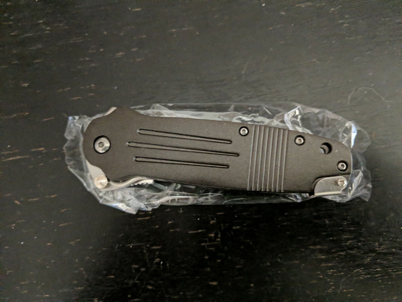  Black Aluminum Tarpon Bay Pocket Clip Linerlock Knife EZ One Hand Open ~ #1m