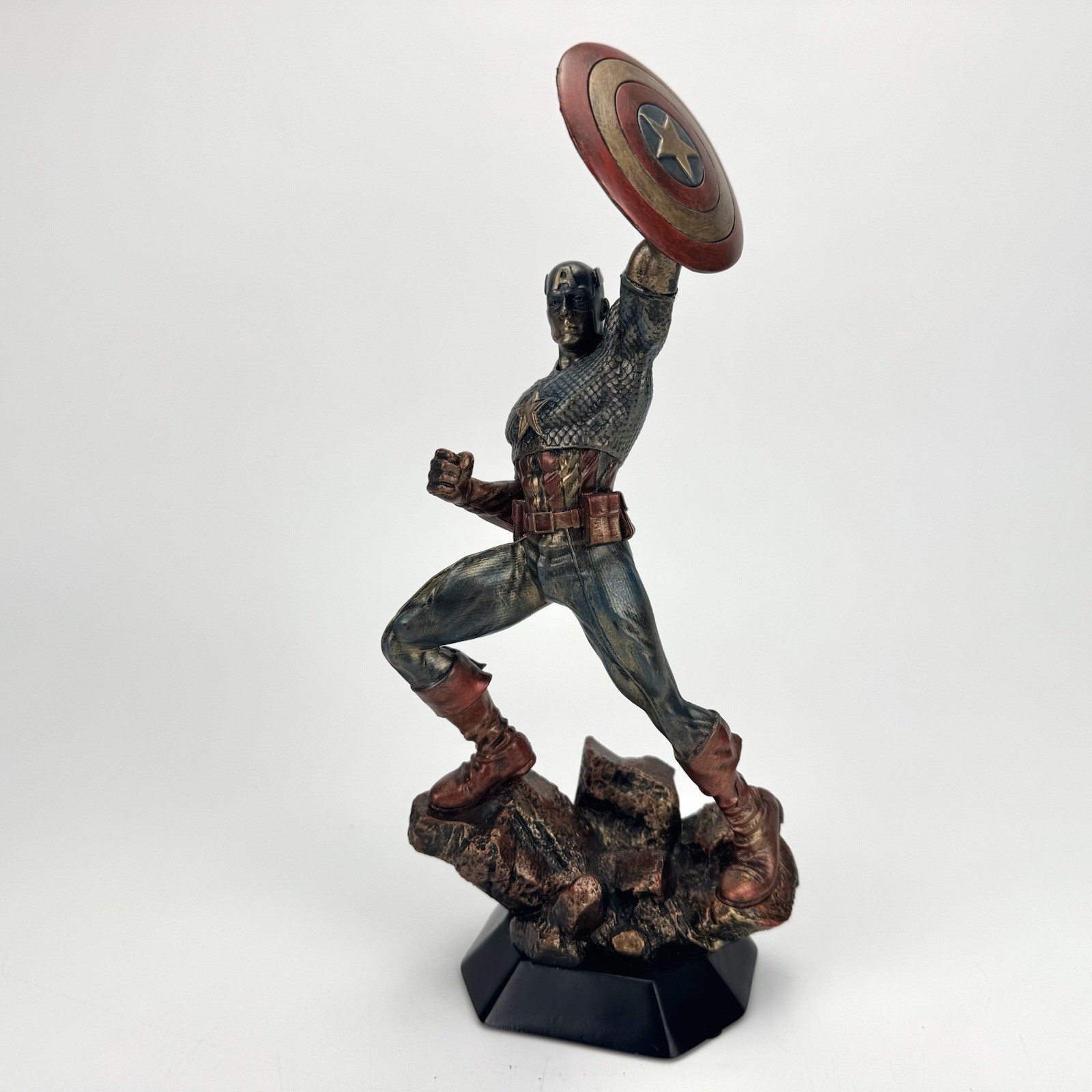Bradford Exchange Captain America Gallery Editions Bronze Statue Marvel COA