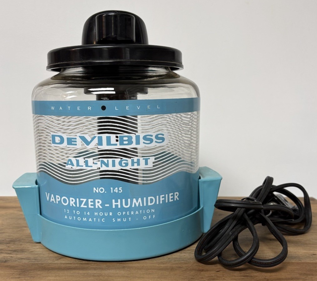 Vintage Devilbiss All- Night No. 145 Vaporizer Humidifier Glass Container WORKS