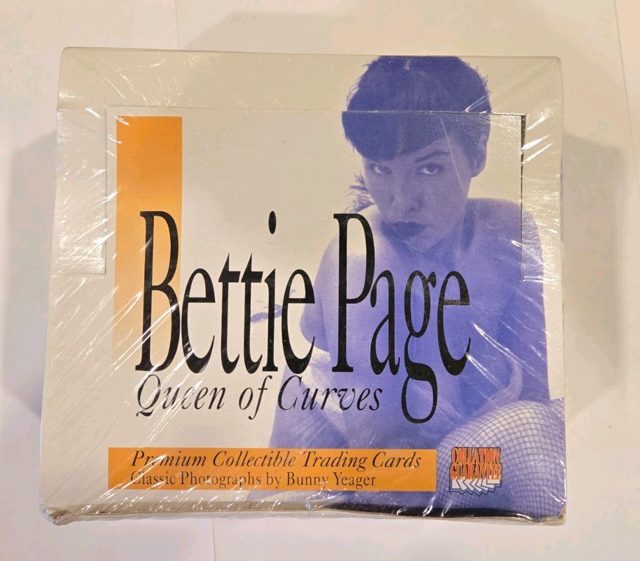Vintage 1996 Bettie Page Queen of Curves Factory Sealed Wax Box 36 Packs Rare