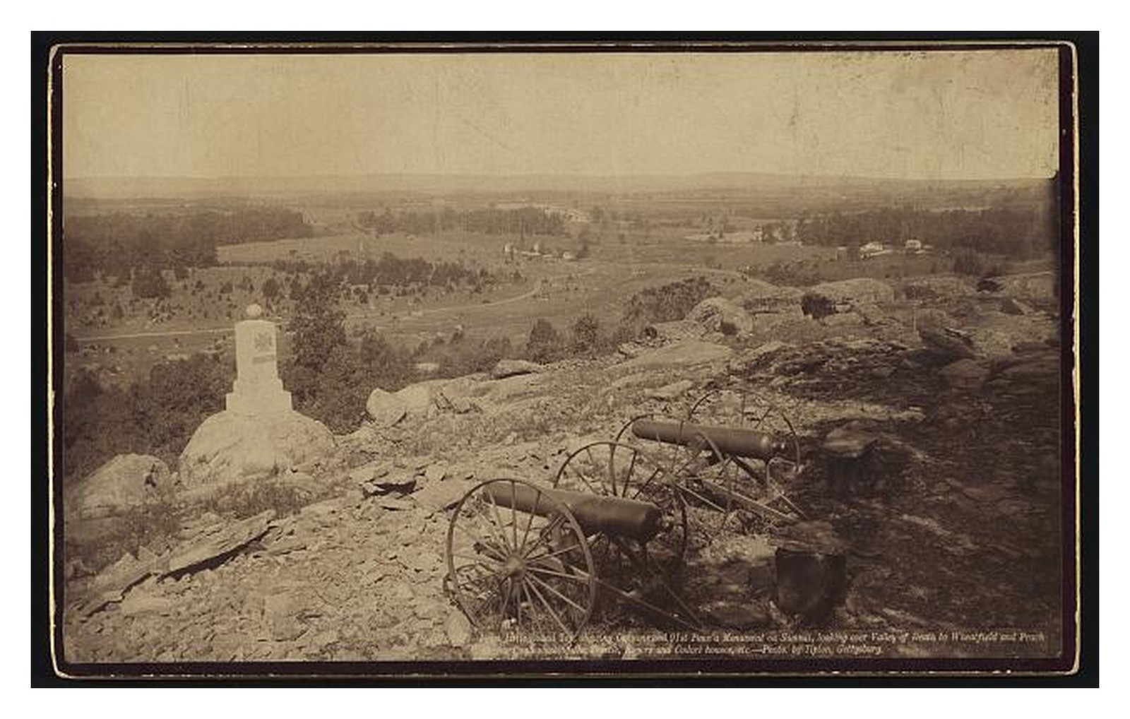 Gettysburg Pennsylvania Little Round Top Cannons Standard Postcard