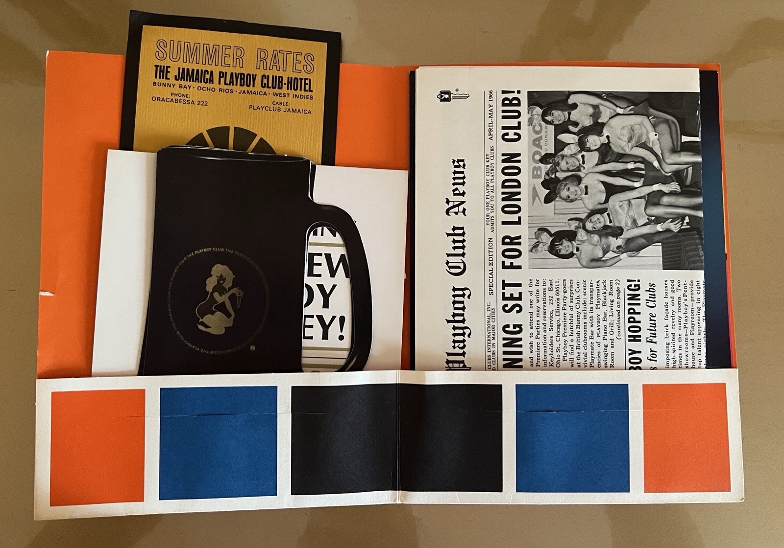 Vintage 1966 Complete Playboy Club Presentation Hugh Hefner  Pocket  Promo Kit