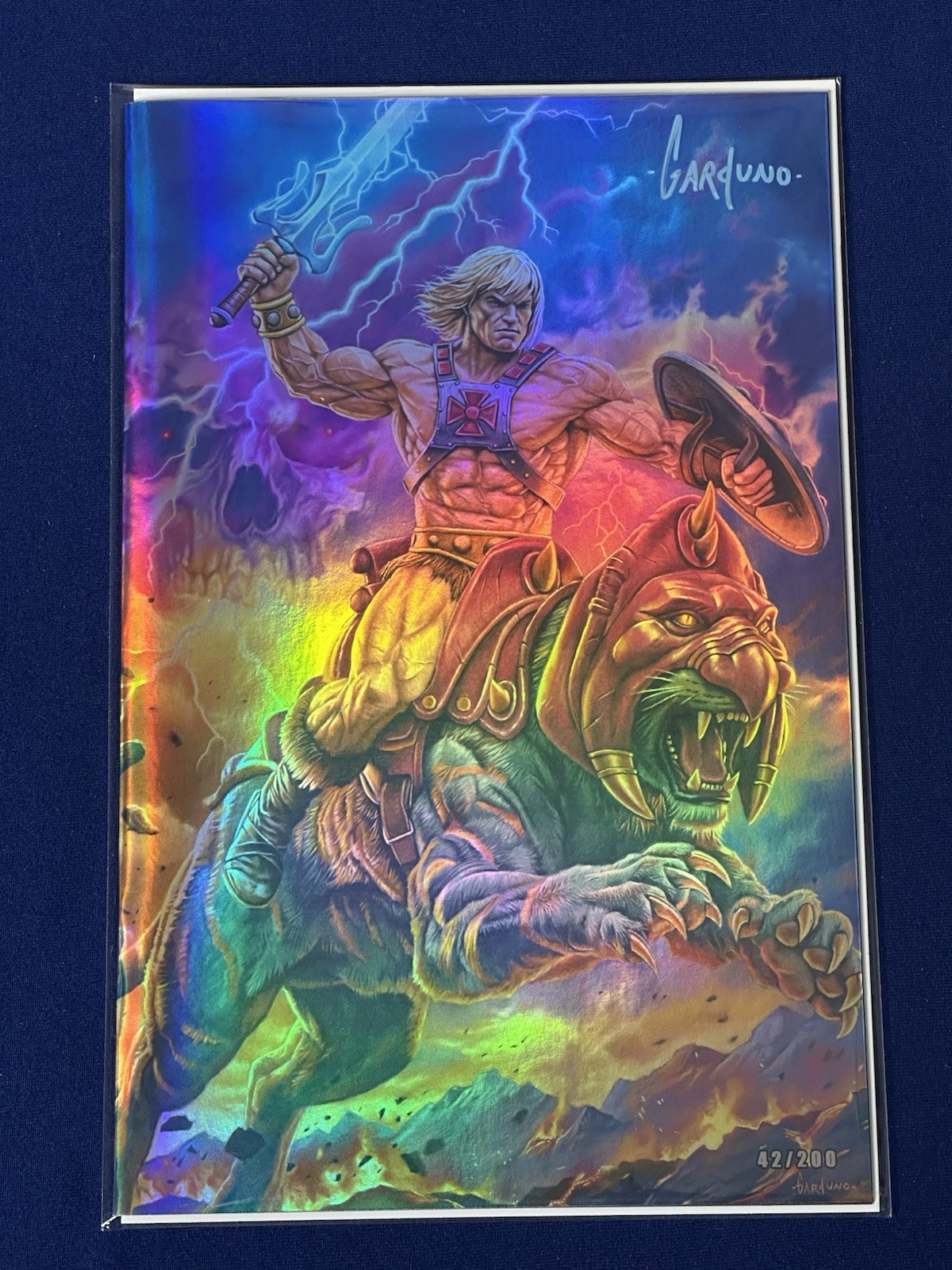 He-Man Sovereign of the Emerald Roar Signed Victor Garduno Foil LTD 200 w/COA