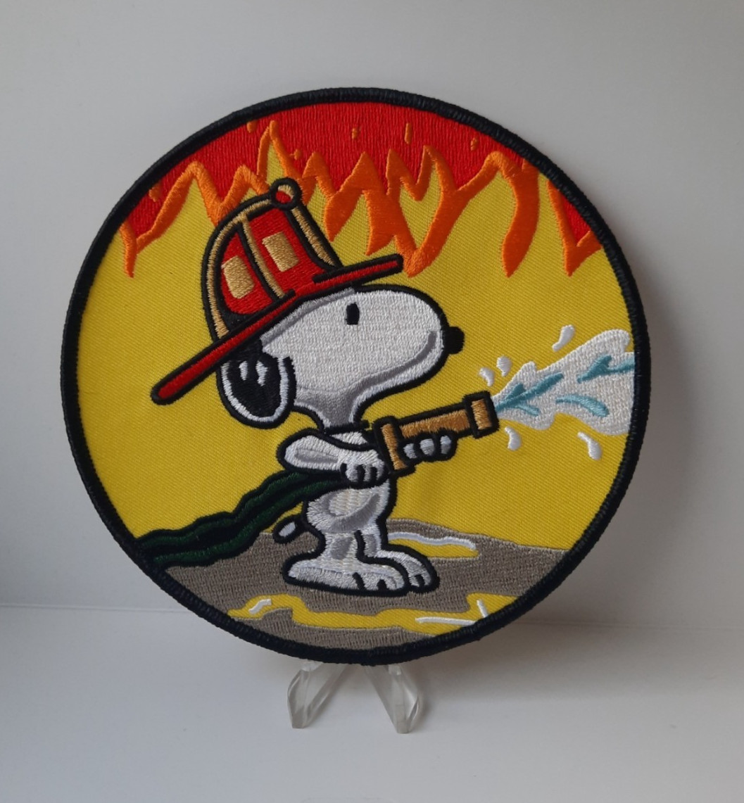 Snoopy Fireman Fire Department Coat Patch 5.5