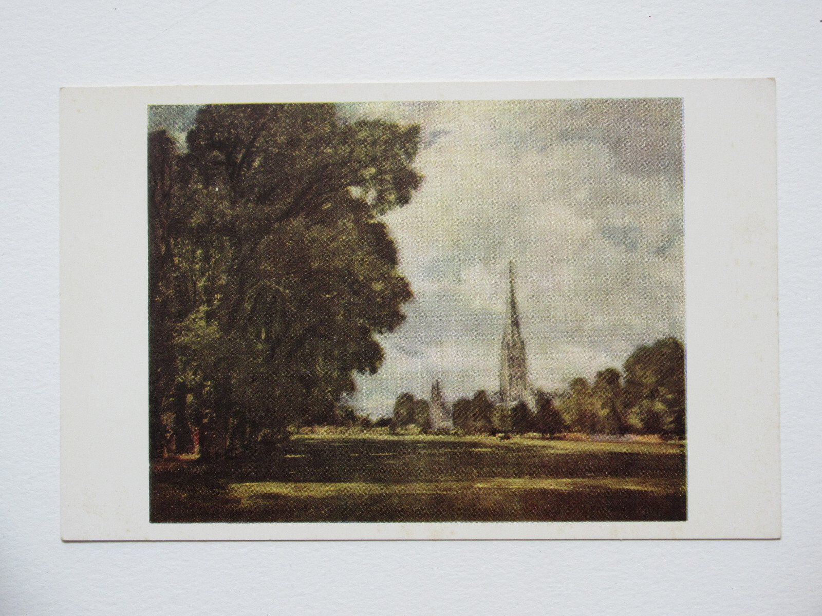 A View of Salisbury Catherdral by Constable Vintage Art Postcard