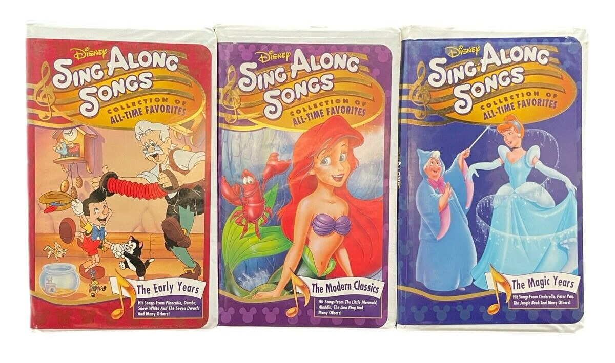 Disney Sing Along All-Time Favorites Early Years Magic Years Modern Classics VHS