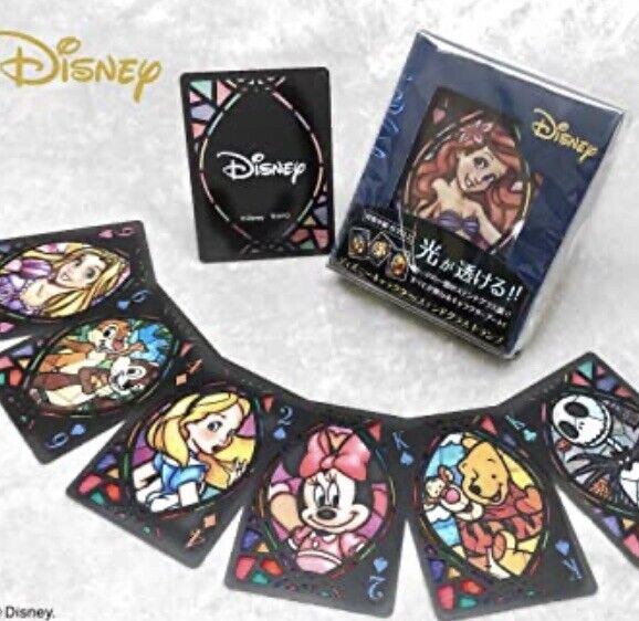 Disney characters stained glass playing cards direct from Japan