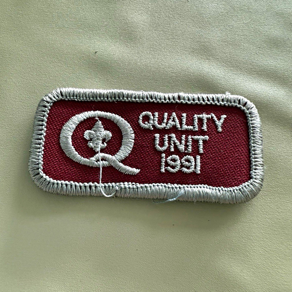 Boy Scouts 1981 Quality Unit Insignia Patch Red/White - Single Unit