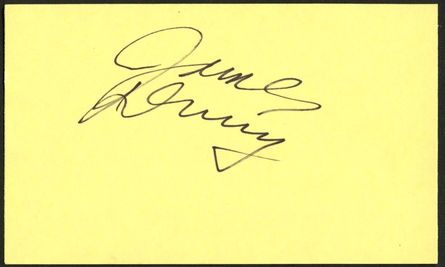 James Drury d2020 signed autograph 3x5 cut Actor in Western The Virginian C177
