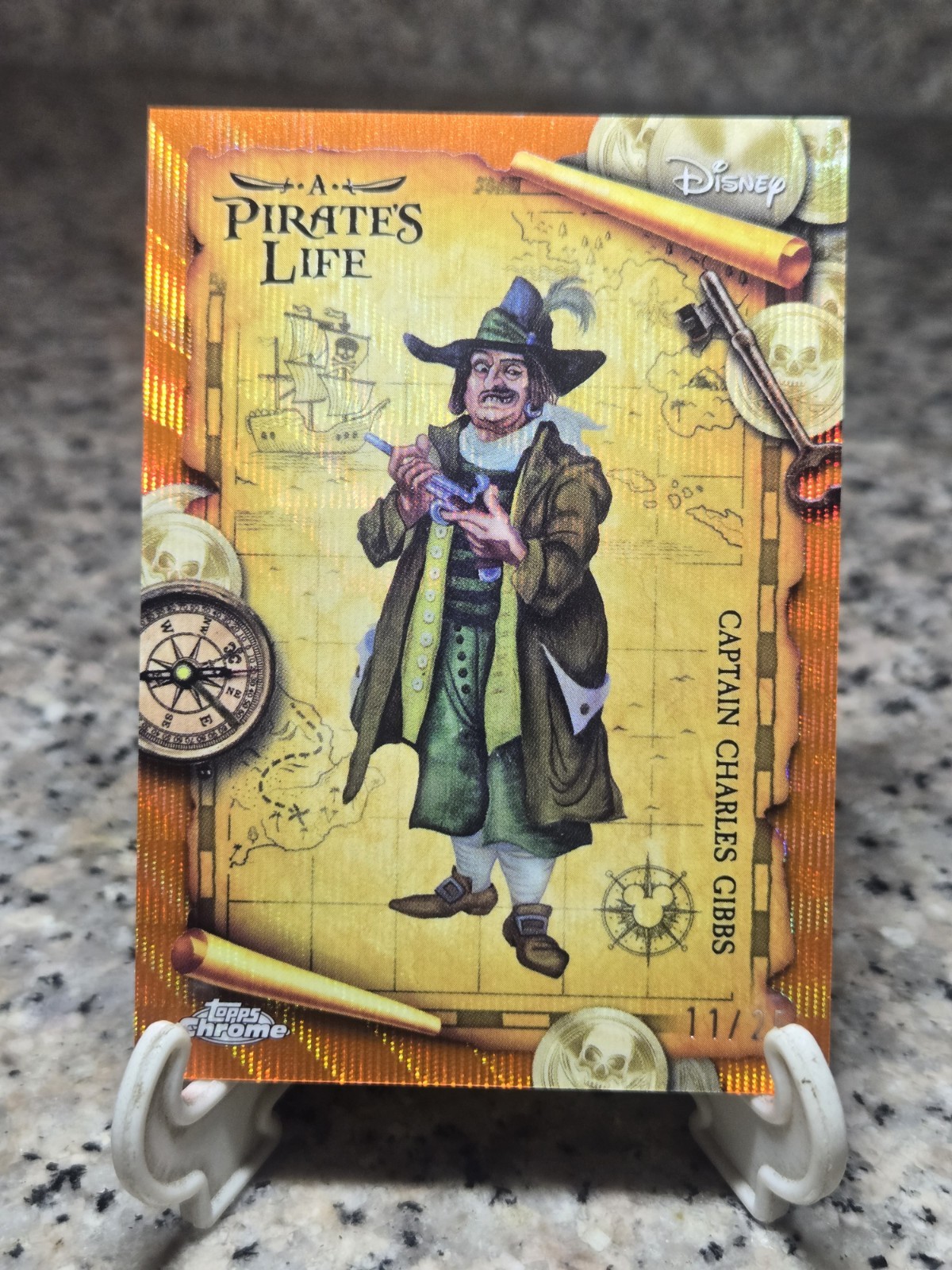 🏴‍☠️2025 Topps Disneyland 70th Anniversary A Pirates Life Orange /25 