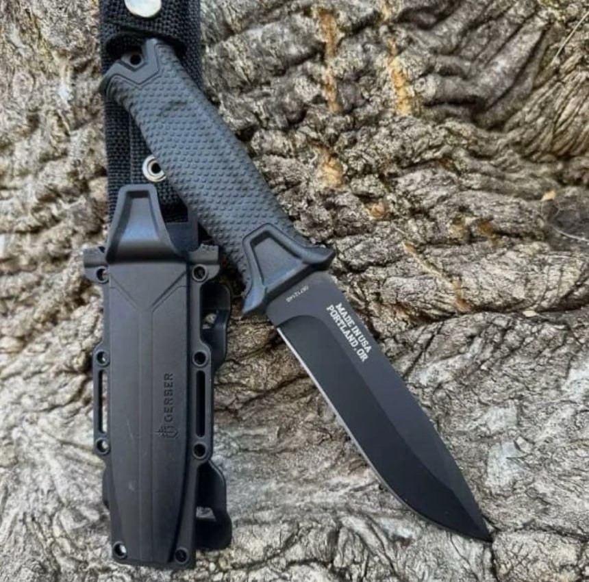 Gerber StrongArm Fixed Blade Black Tactical Survival Outdoor NEW