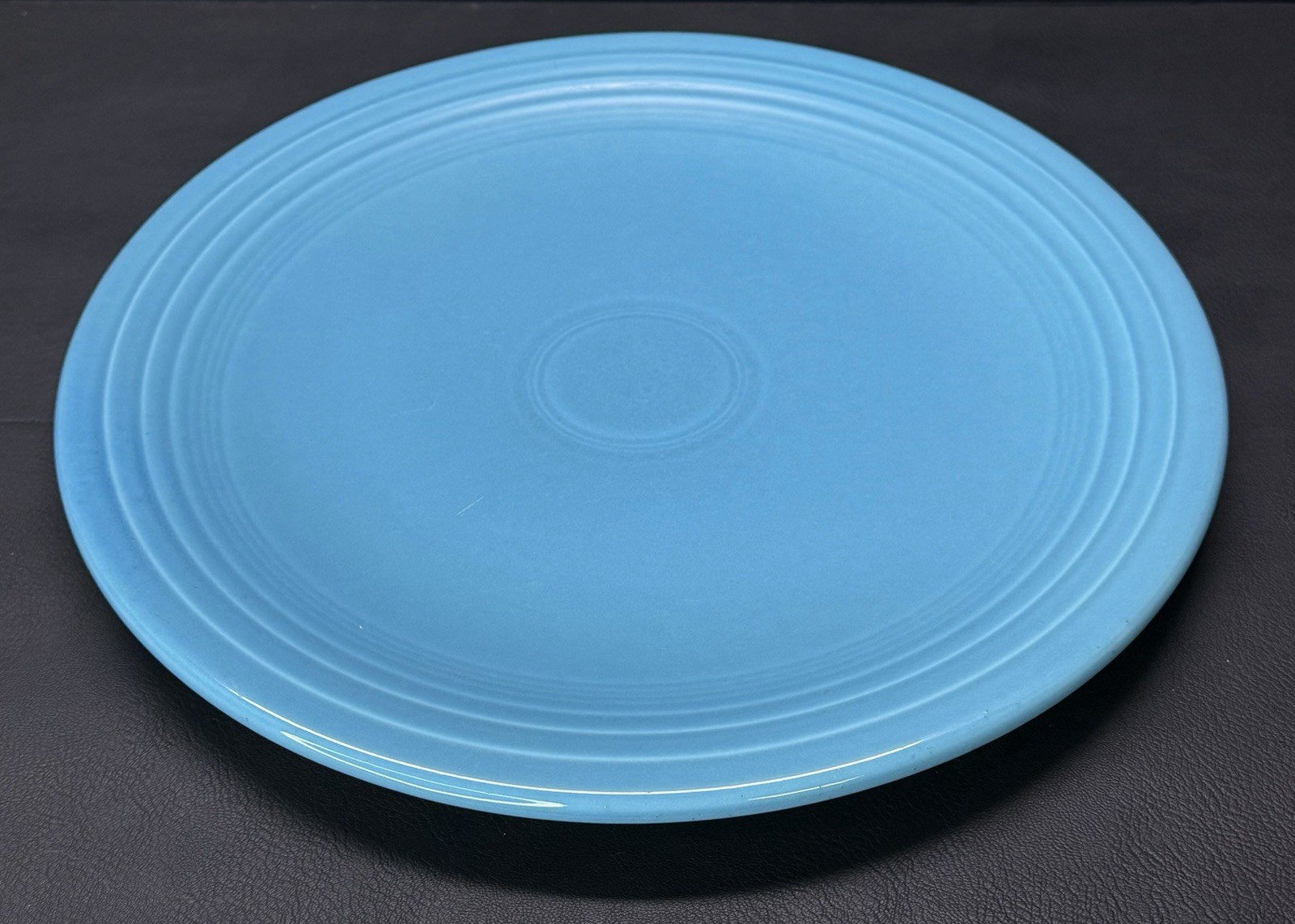 Vintage Fiestaware 14.5” Chop Plate Turquoise Very Good Condition/Heavy