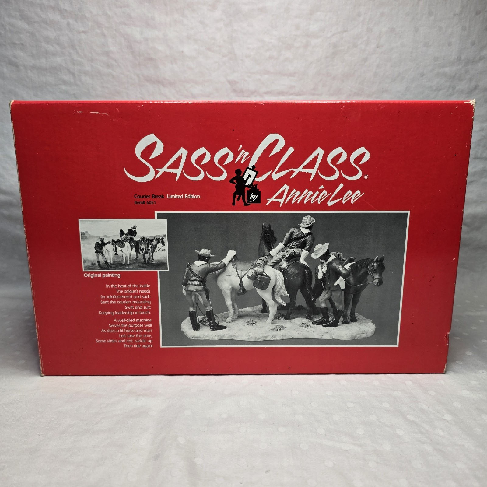 Annie Lee Sass \'n Class Courier Break Figurine #1332/3500 2001 w/ Box