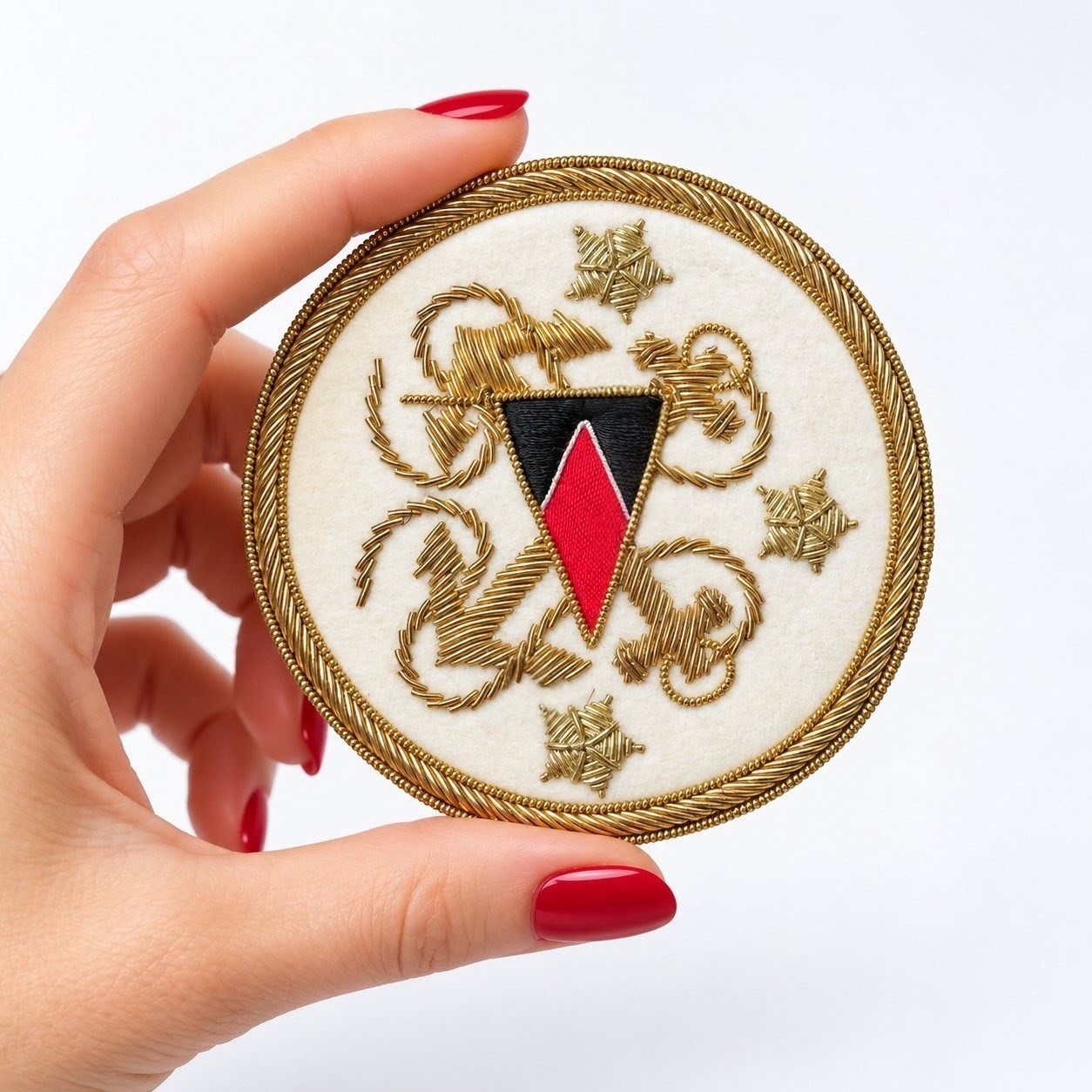 Vintage Yacht Club Commodore Gold Bullion Wire Blazer Badge Crest Nautical