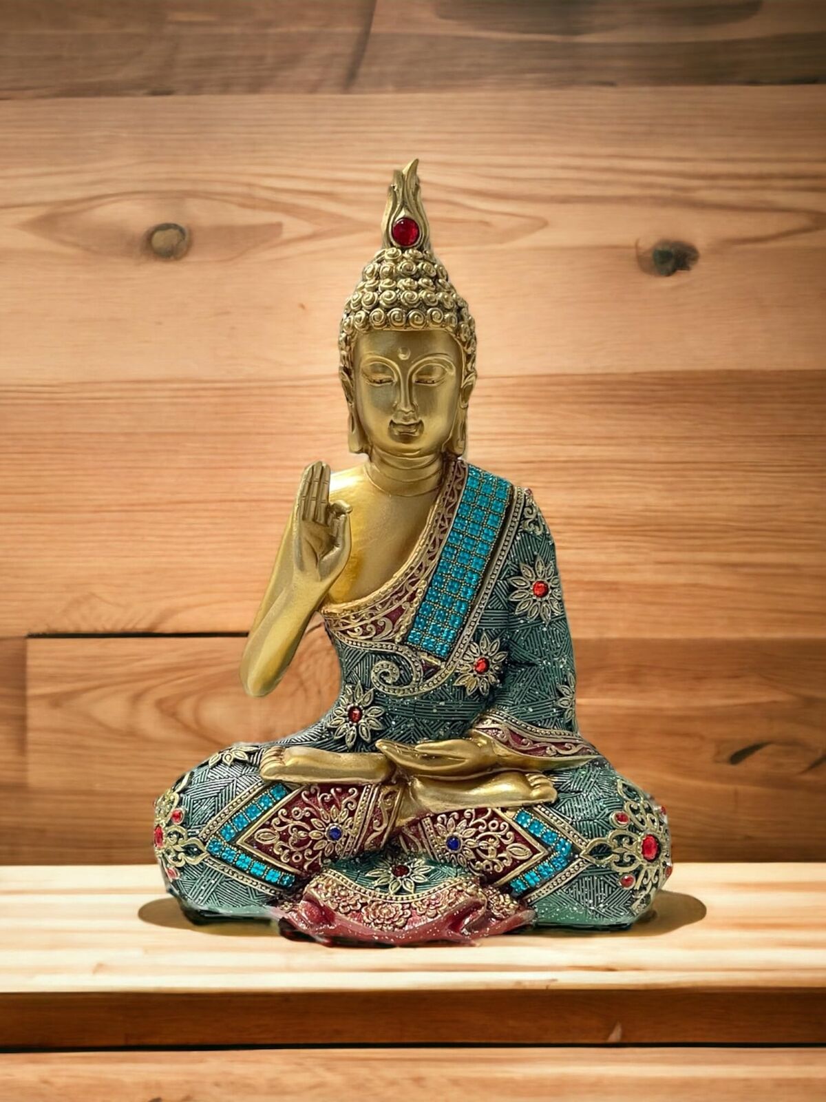 SINT Buddha Statue Figurine for Home Decor Zen Sitting Meditating Sculpture B...