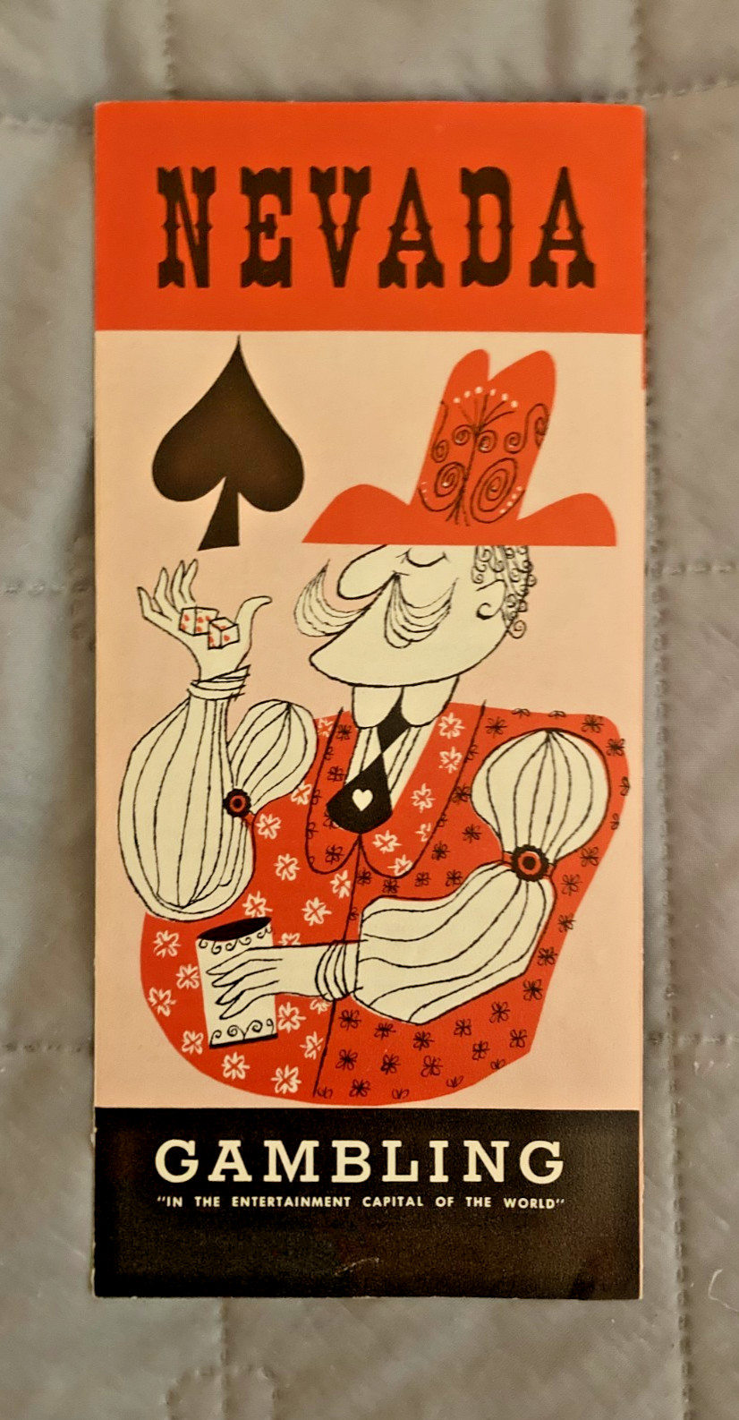 Vintage 1960s Official Nevada State Gambling Casino Brochure