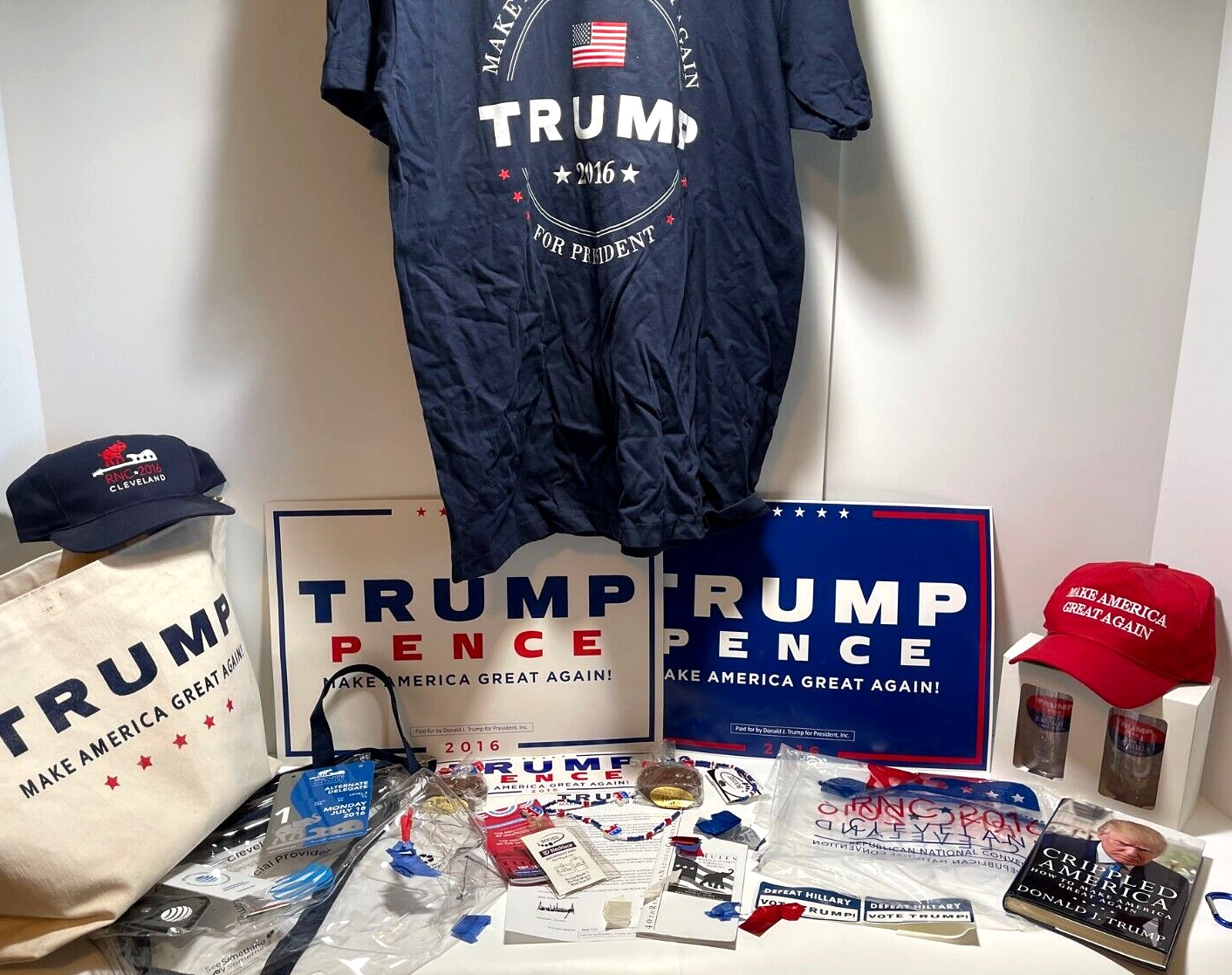 MAGA – Lot of AMAZING GOP/Trump Souvenirs from the 2016 RNC Convention