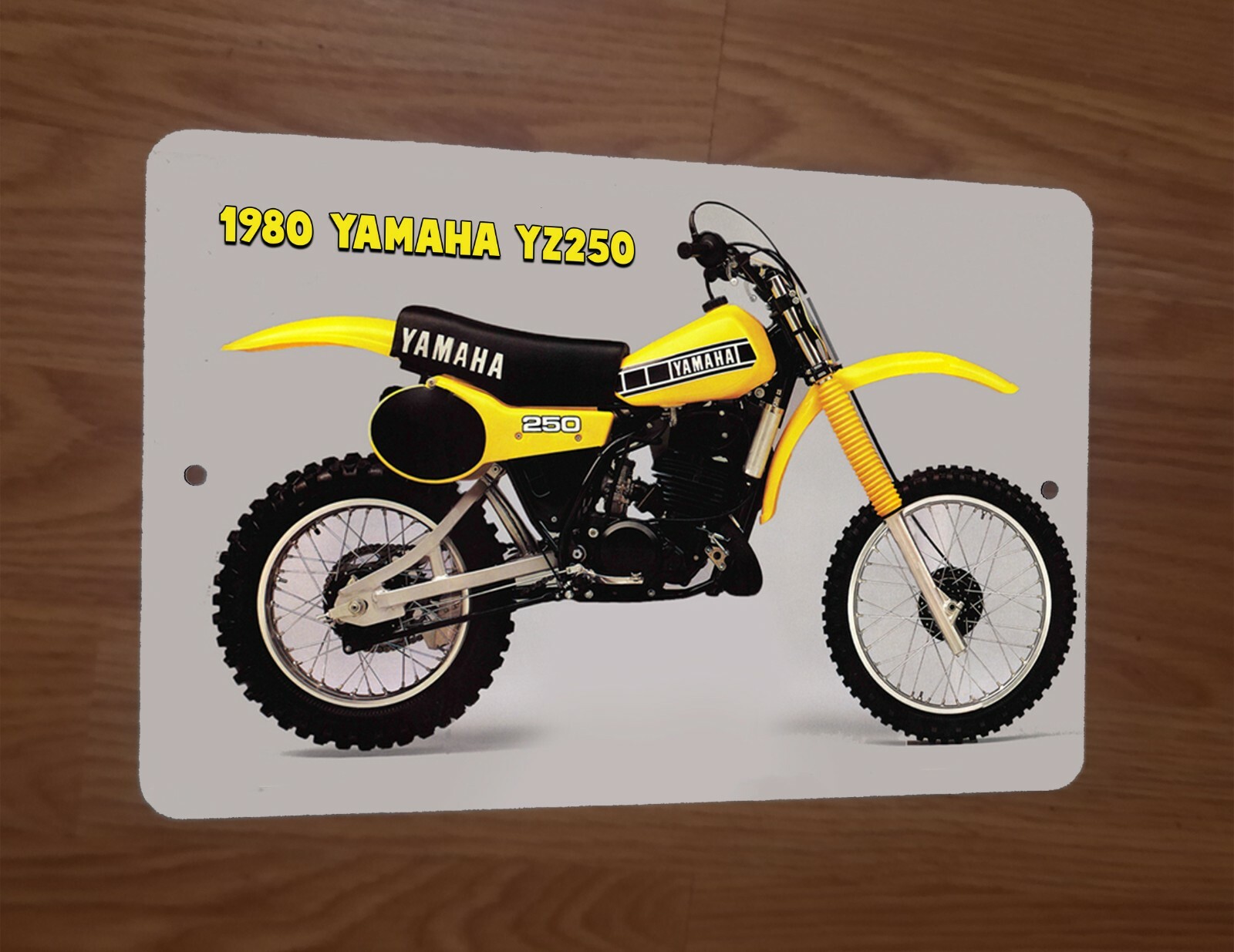 1980 Yamaha YZ 250 Motocross Motorcycle Dirt Bike 8x12 Metal Wall Sign