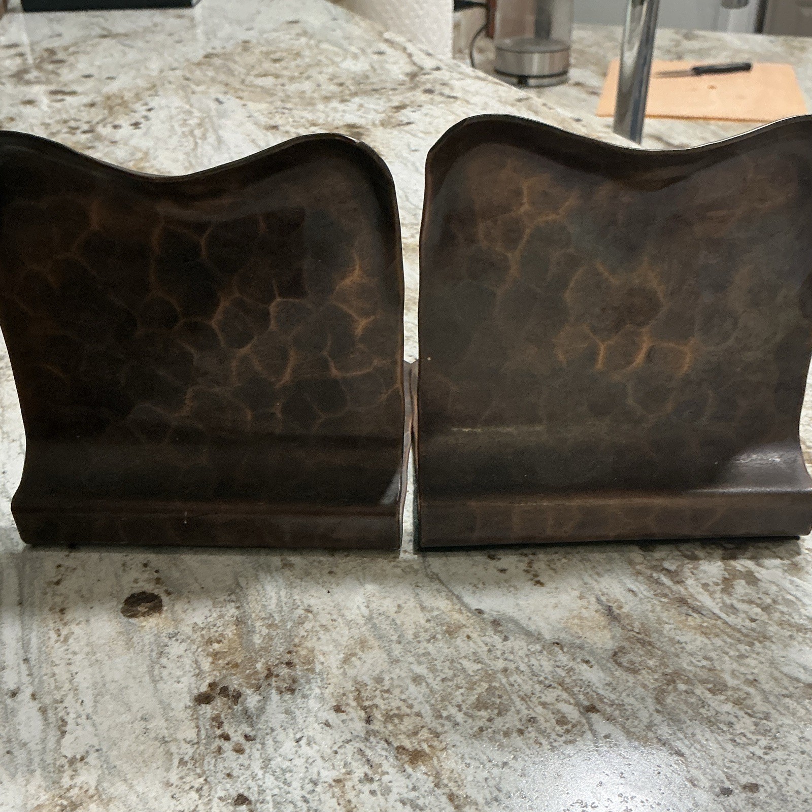 The Avon Copper Smith Hand Wrought Solid Copper Bookends Arts & Crafts
