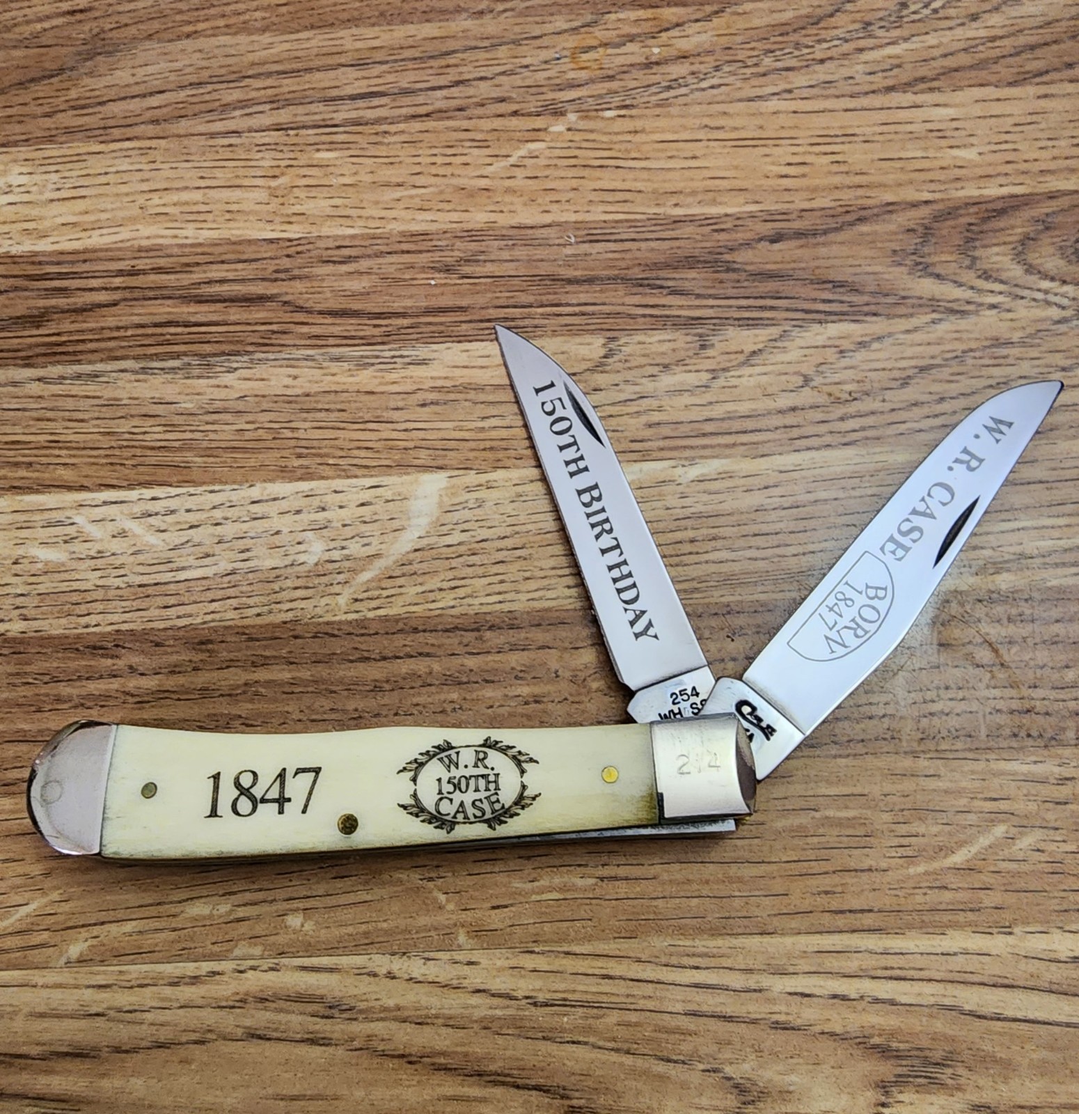 WR Case Rare Trapper 150 Years  Anniversary Pocket Knife Numbered 214