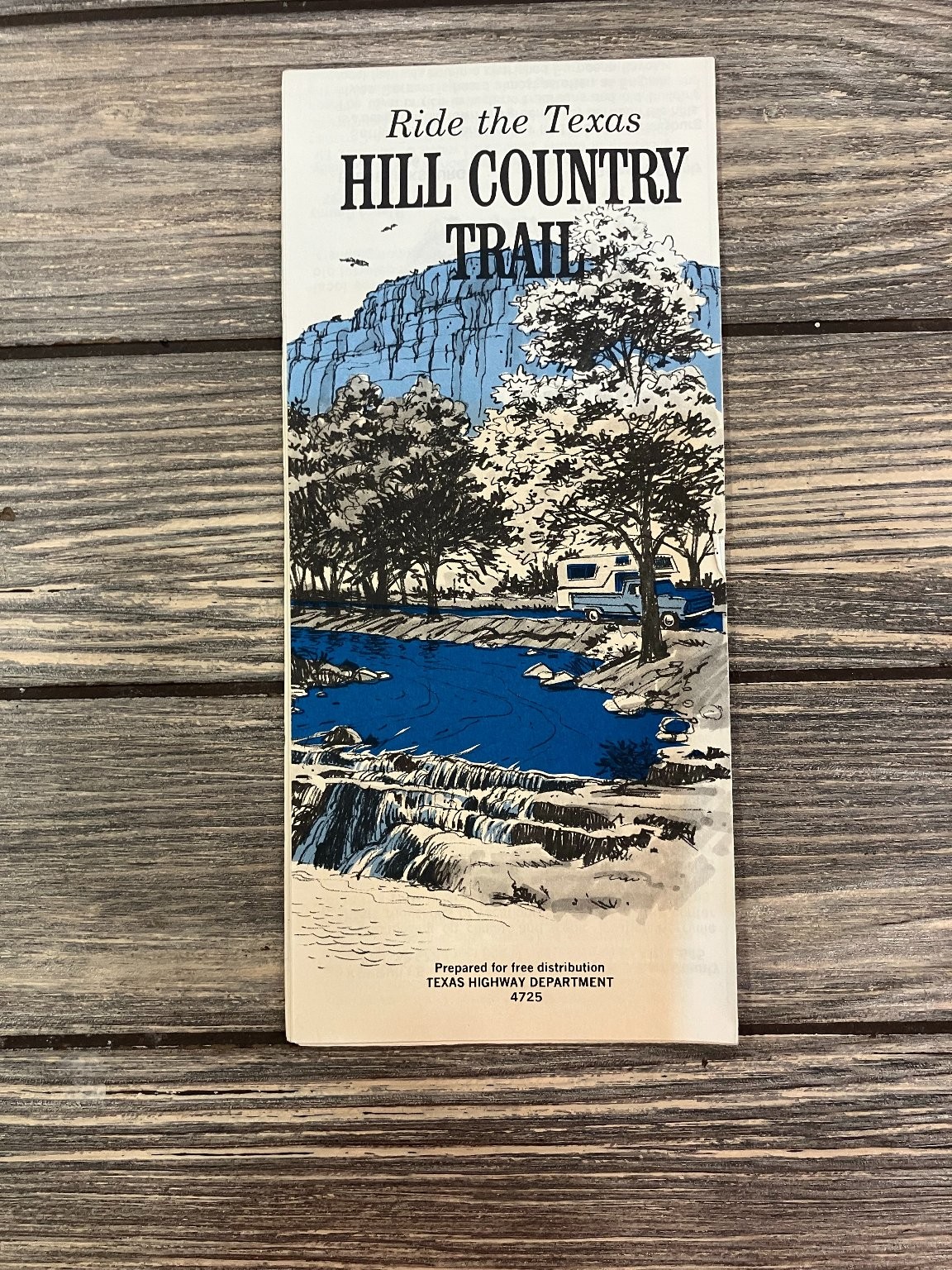 Vintage Texas Hill Country Trail Travel Brochure Map Guide San Antonio Ephemera