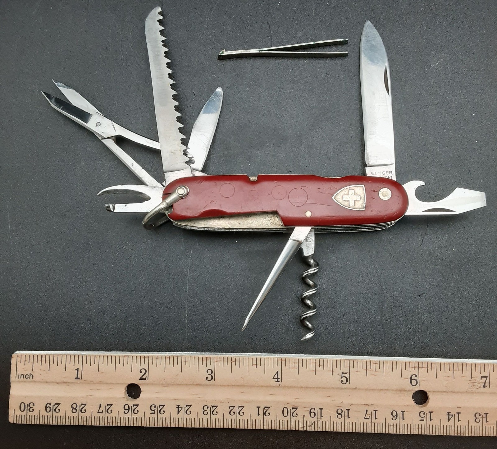 Rare 1950/1960s WENGER Allsport Wengerinox 91mm Swiss Army Knife –Flaws Read