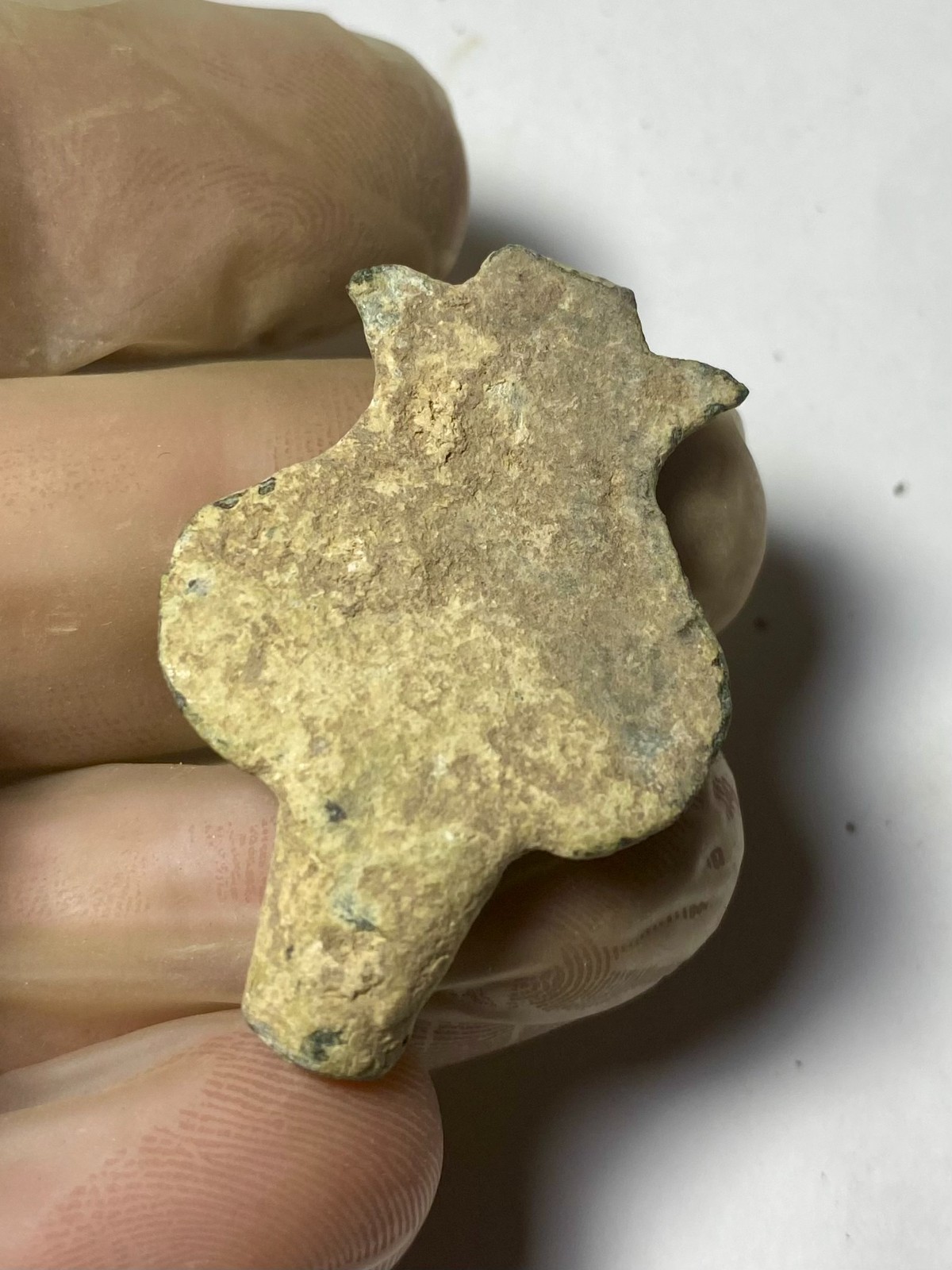 Crusader Heraldic Badge Bronze Holy Land Medieval Uncleaned Authentic Artifact