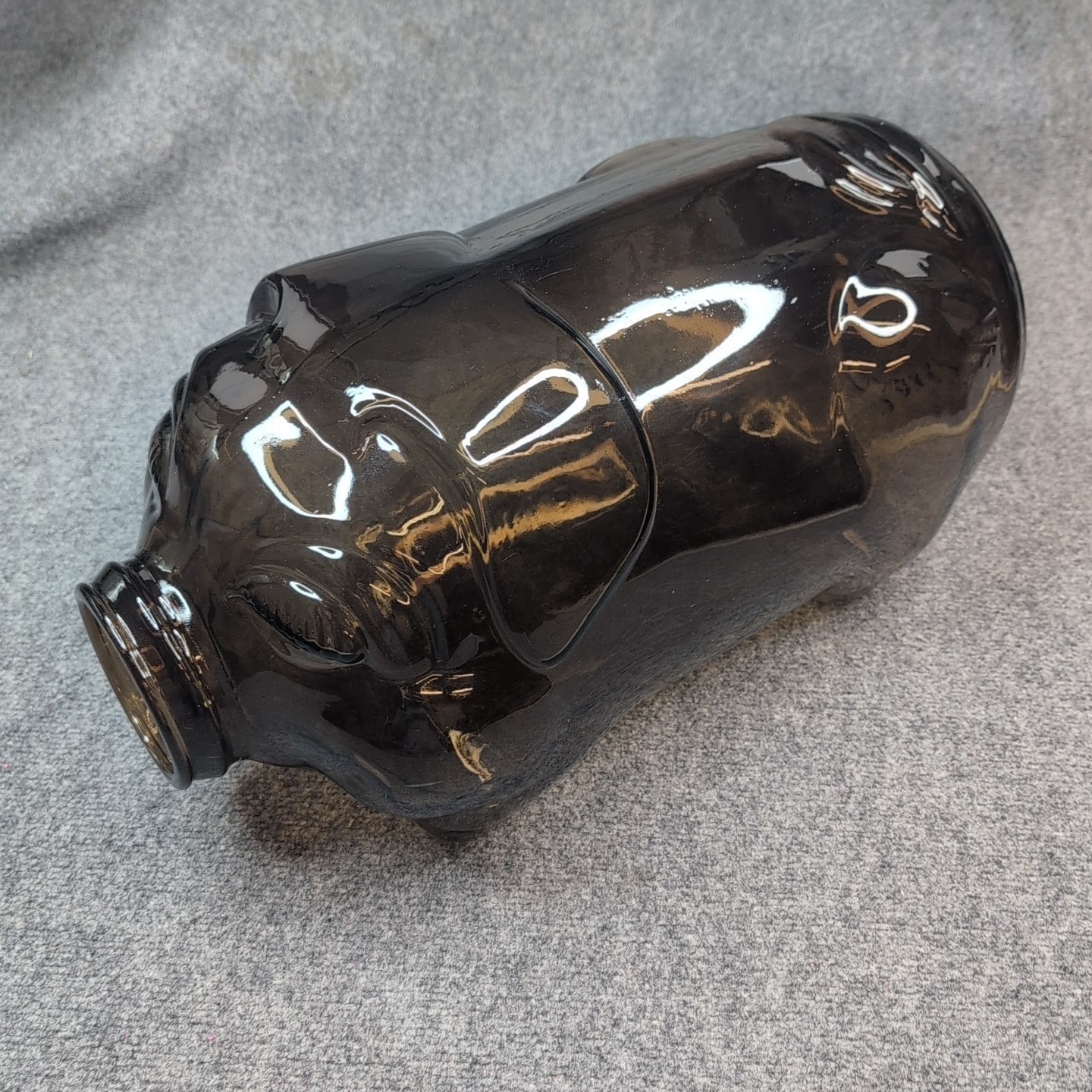 Libbey Glass Piggy Bank Pig Went To Market 19\