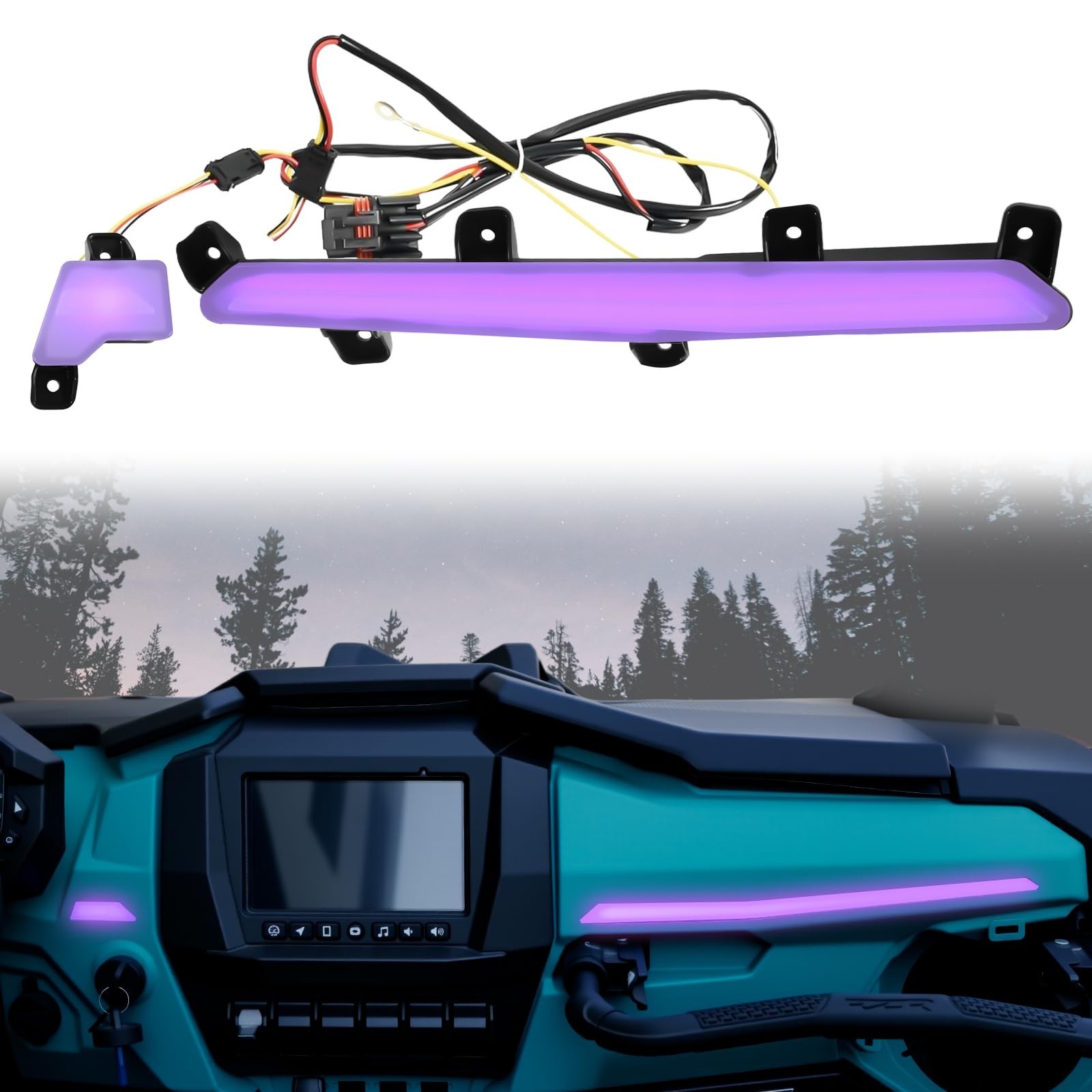Light Purple Dash Light Assembly for Polaris RZR PRO, LED Dashboard Light Str... Light Purple Dash Light Assembly for Polaris RZR PRO, LED Dashboard Light Str...