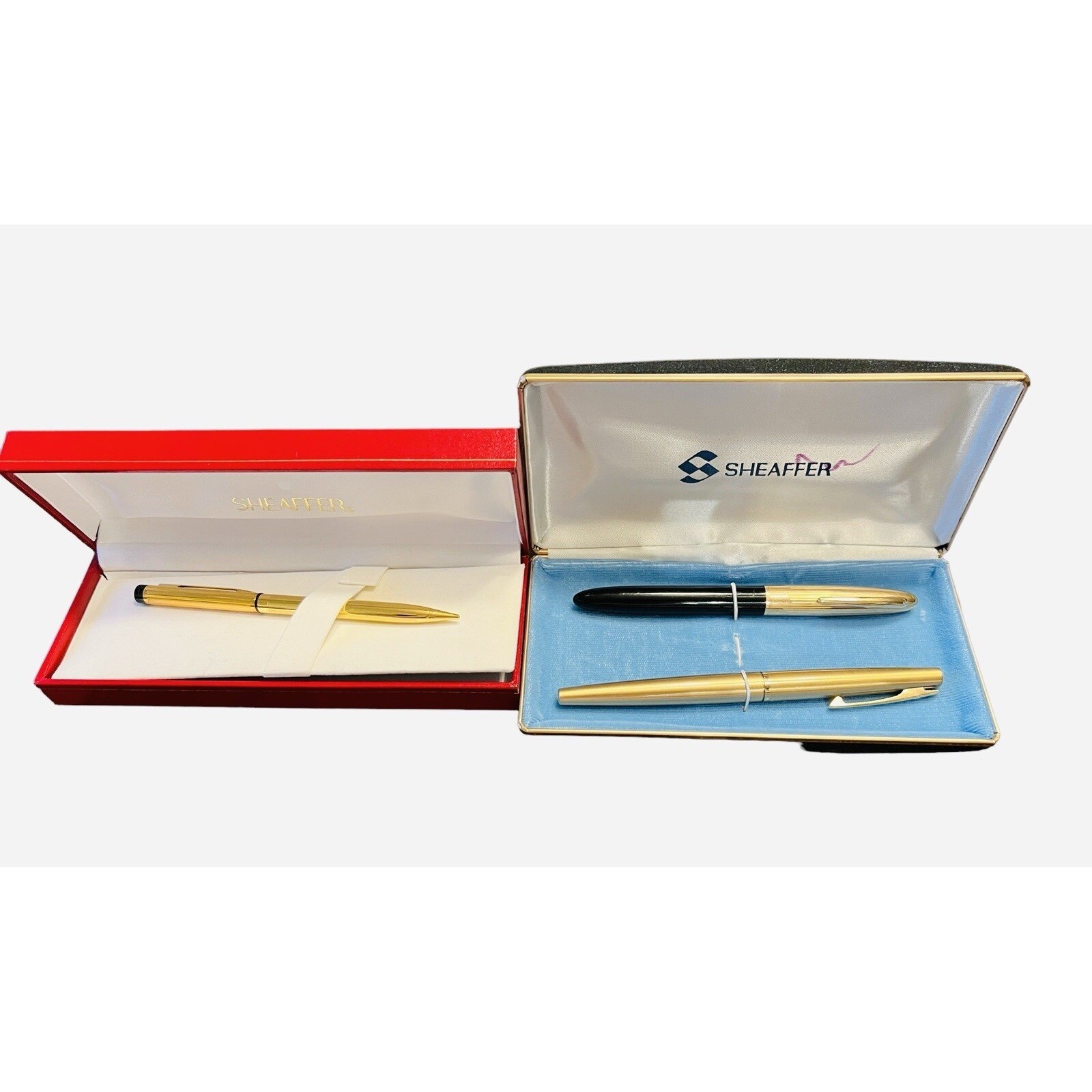 Vintage Sheaffer Fountain Pen, Ballpoint Pen & Pencil 14kt Gold Filled Set