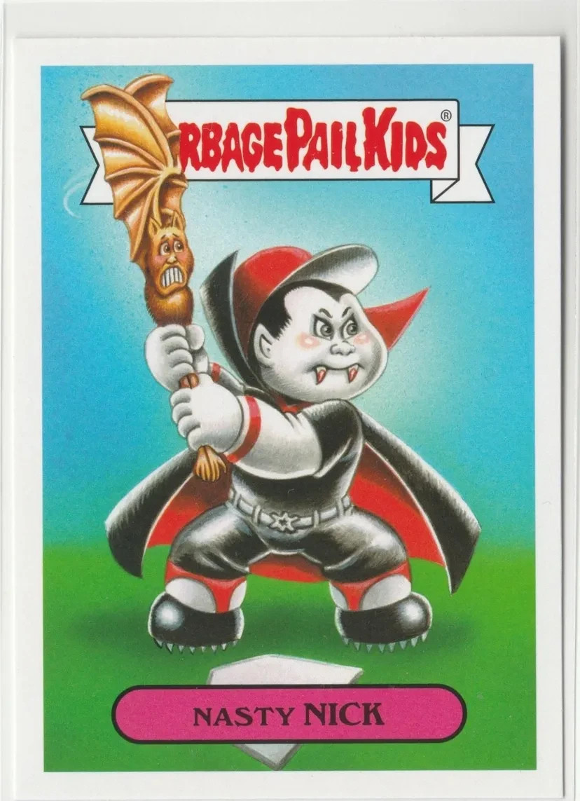 Nasty Nick #10 All-Star Garbage Pail Kids GPK 2015 Series baseball chase insert