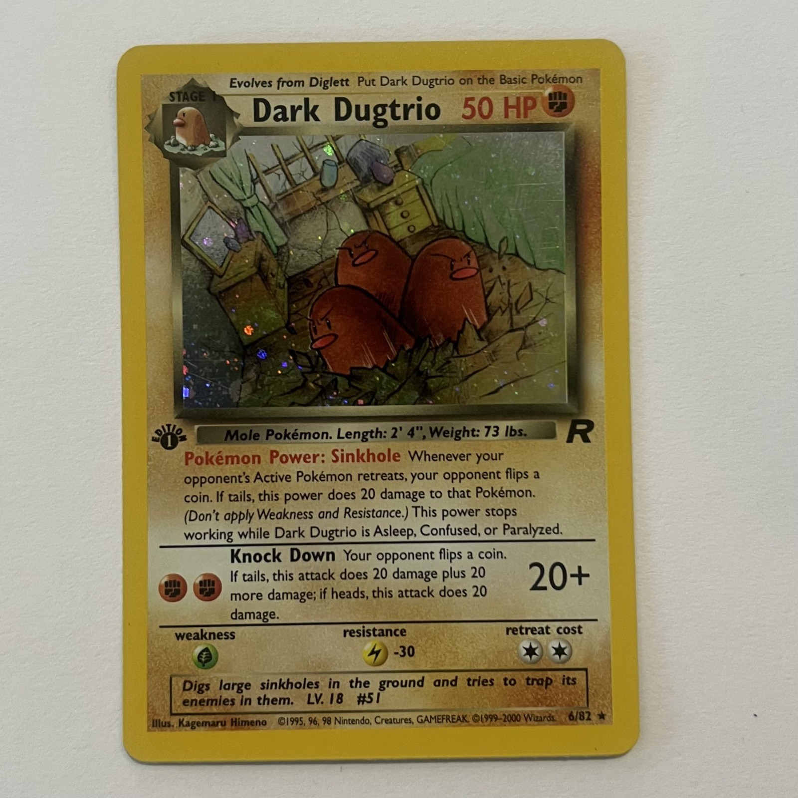 Dark Dugtrio #6 1st Edition - Team Rocket