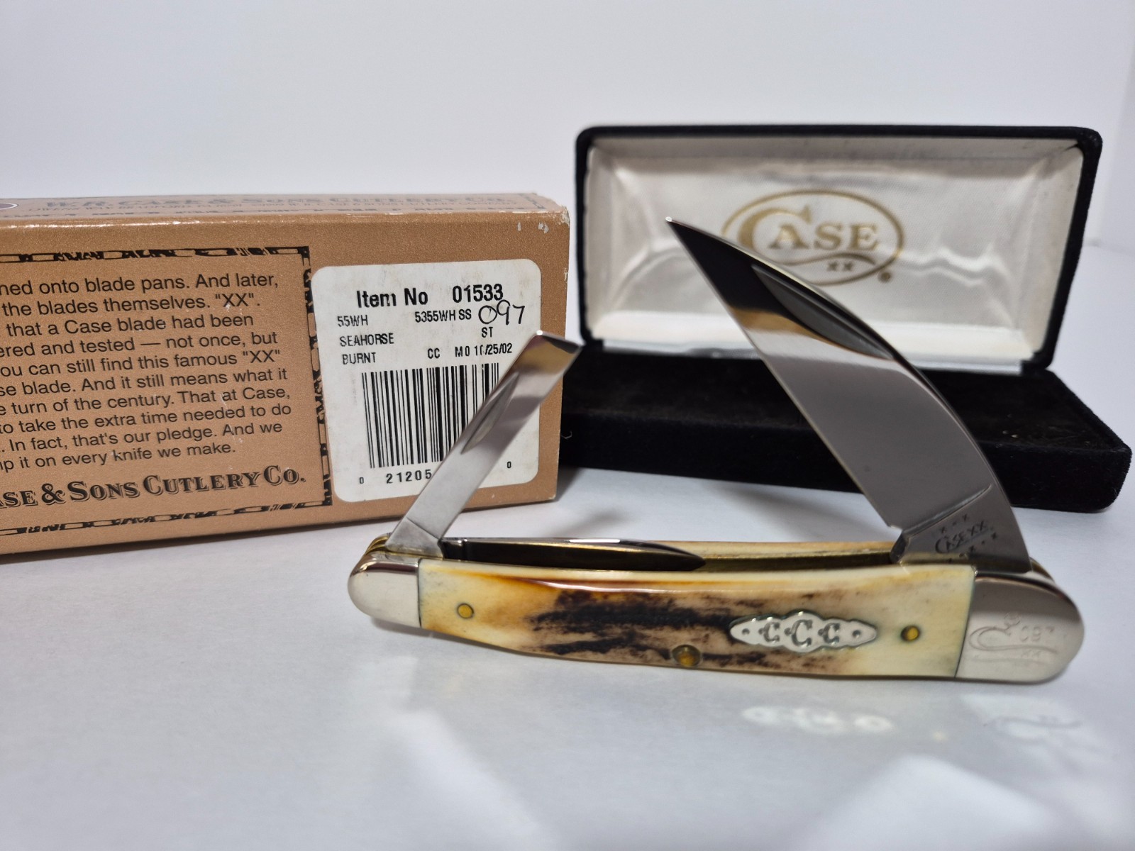Rare Case XX 2002 CCC Exclusive 5355WH Whittler. Limited Lottery Run.
