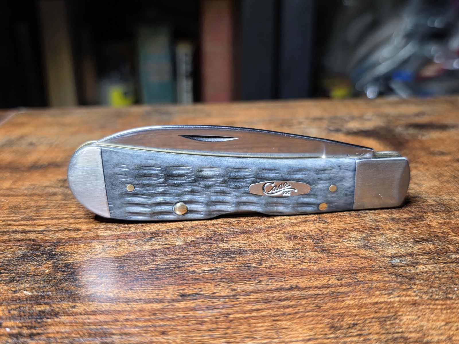 2021 CASE TB612010L SS Tony Bose Bluish Gray Tribal Lock No Box