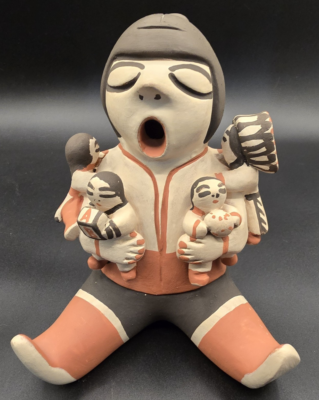 Cochiti Pueblo Storyteller Grandfather w/4Children Signed Dorothy Trujillo 6 x 7 Cochiti Pueblo Storyteller Grandfather w/4Children Signed Dorothy Trujillo 6 x 7
