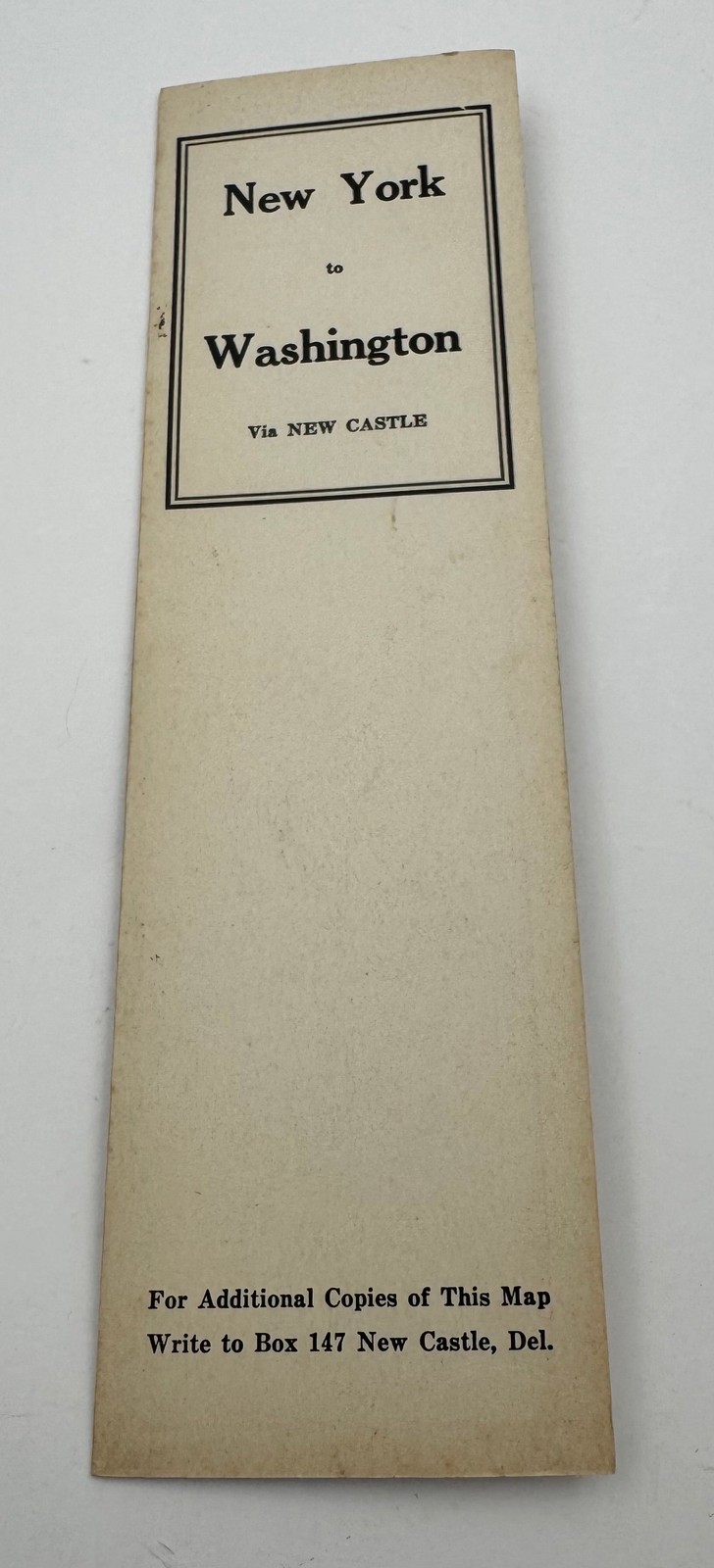 Vintage Roadmap AAA New York To Washington 1930s SHIPS FREE IN THE USA