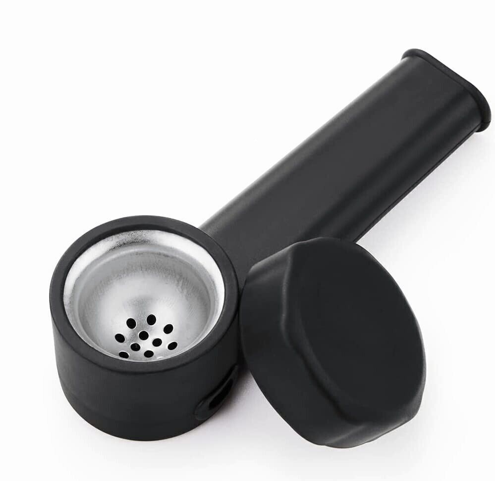 2Pack Black SILICONE SMOKING PIPE 4